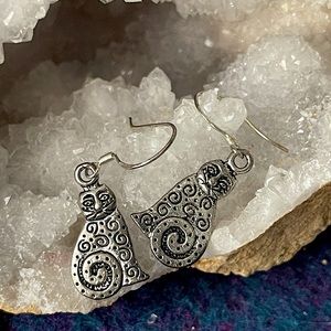 Sterling Silver Cat Pierced Earrings NWOT